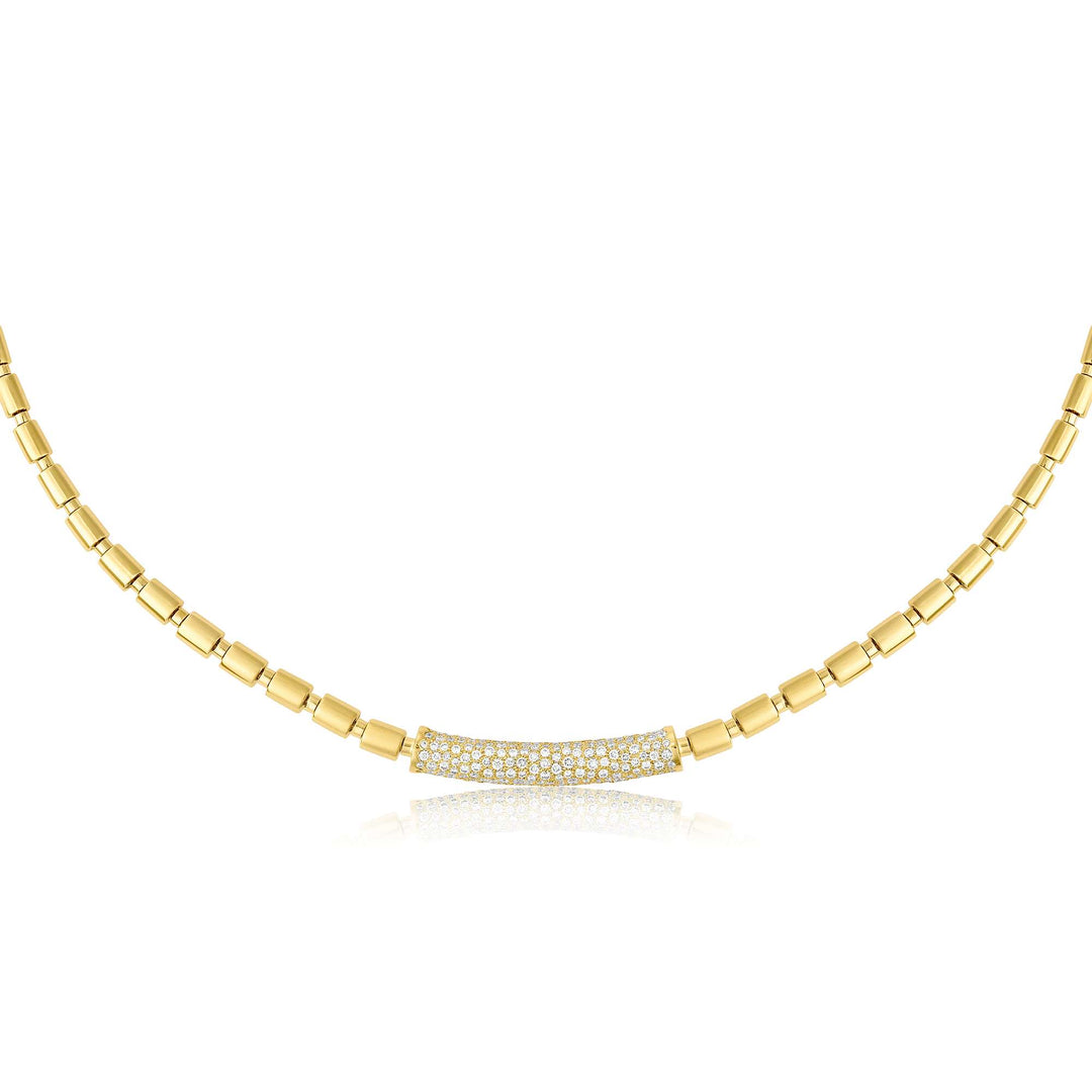 ITERU NECKLACE - YELLOW GOLD - Noora Shawqi - Diamond Jewellery - The Nile