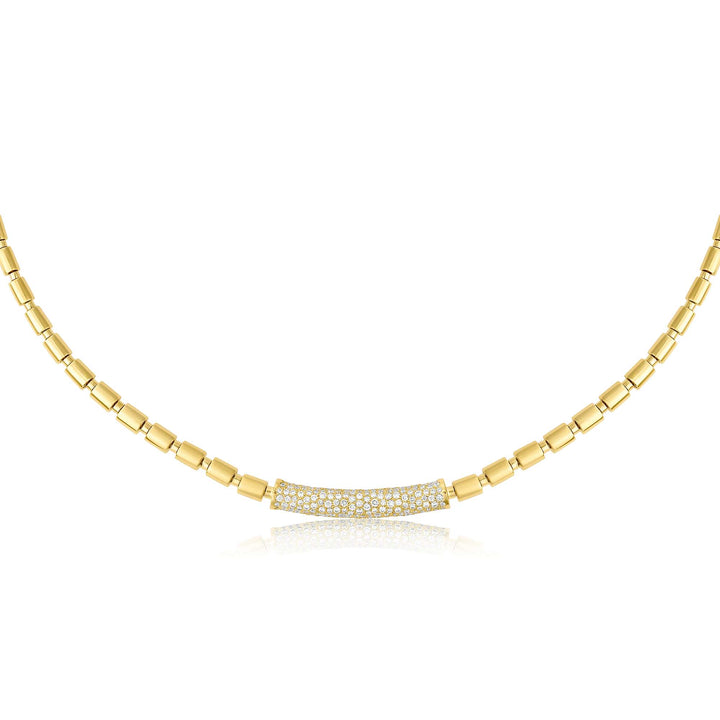 ITERU NECKLACE - YELLOW GOLD - Noora Shawqi - Diamond Jewellery - The Nile