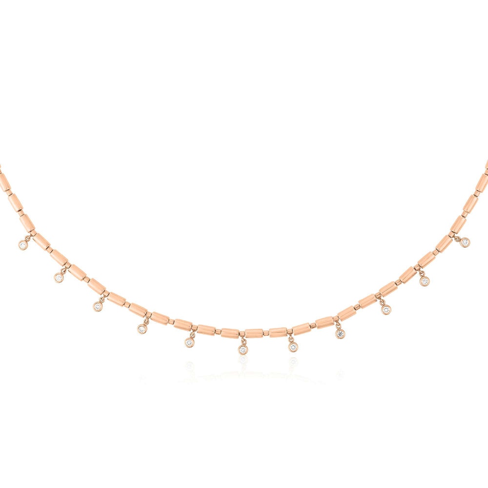 ITERU SCATTERED NECKLACE - ROSE GOLD - Noora Shawqi - Diamond Jewellery - The Nile