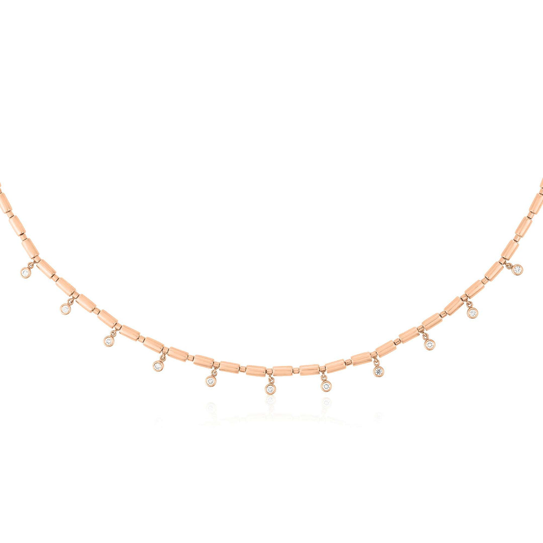 ITERU SCATTERED NECKLACE - ROSE GOLD - Noora Shawqi - Diamond Jewellery - The Nile
