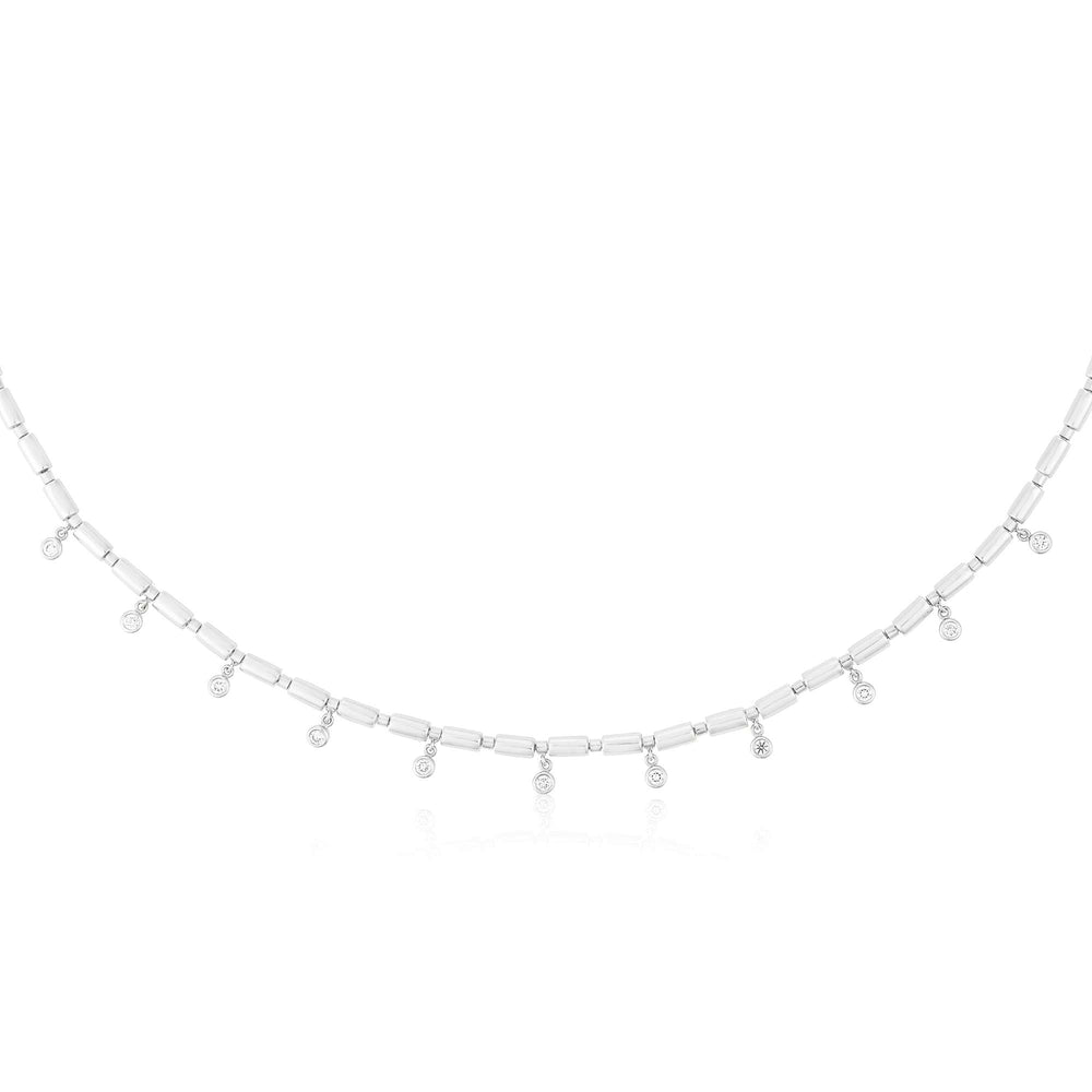 ITERU SCATTERED NECKLACE - WHITE GOLD - Noora Shawqi - Diamond Jewellery - The Nile
