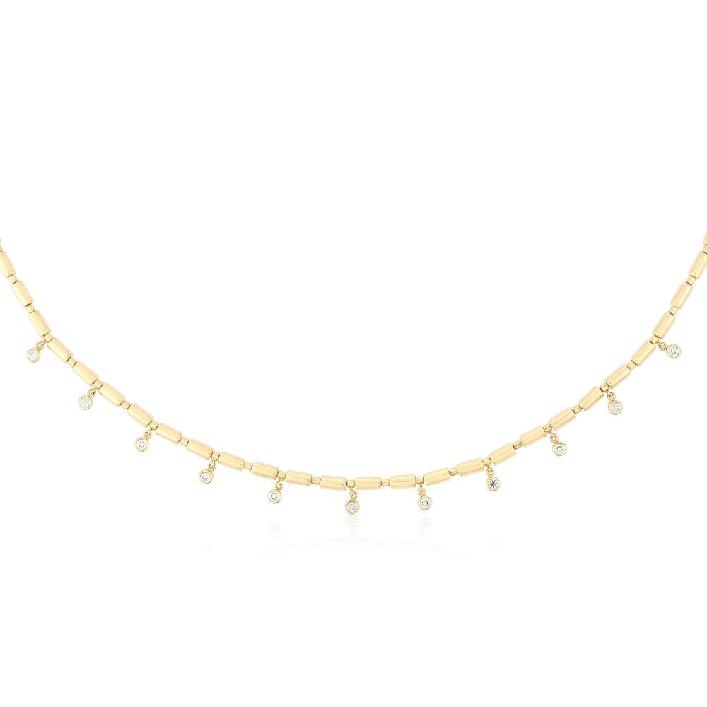 ITERU SCATTERED NECKLACE - YELLOW GOLD - Noora Shawqi - Diamond Jewellery - The Nile