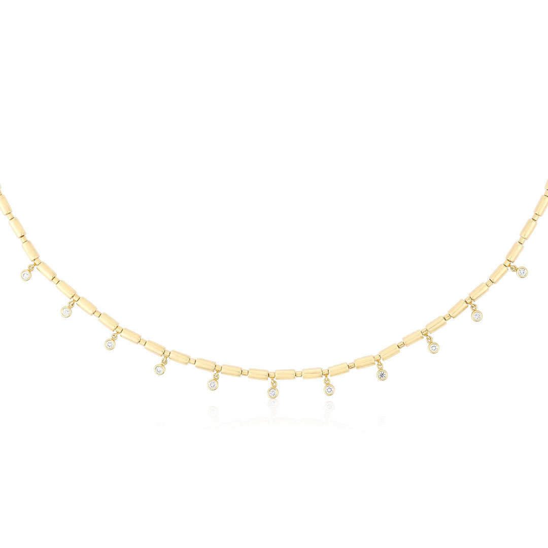 ITERU SCATTERED NECKLACE - YELLOW GOLD - Noora Shawqi - Diamond Jewellery - The Nile