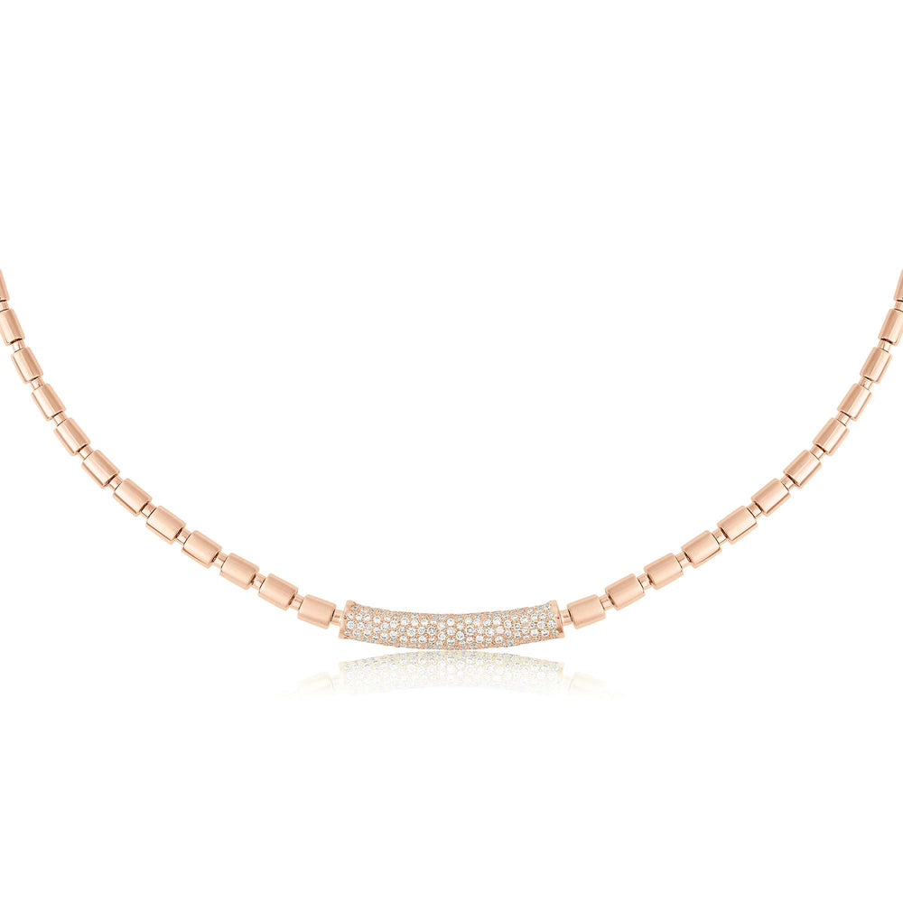 ITERU NECKLACE - ROSE GOLD - Noora Shawqi - Diamond Jewellery - The Nile