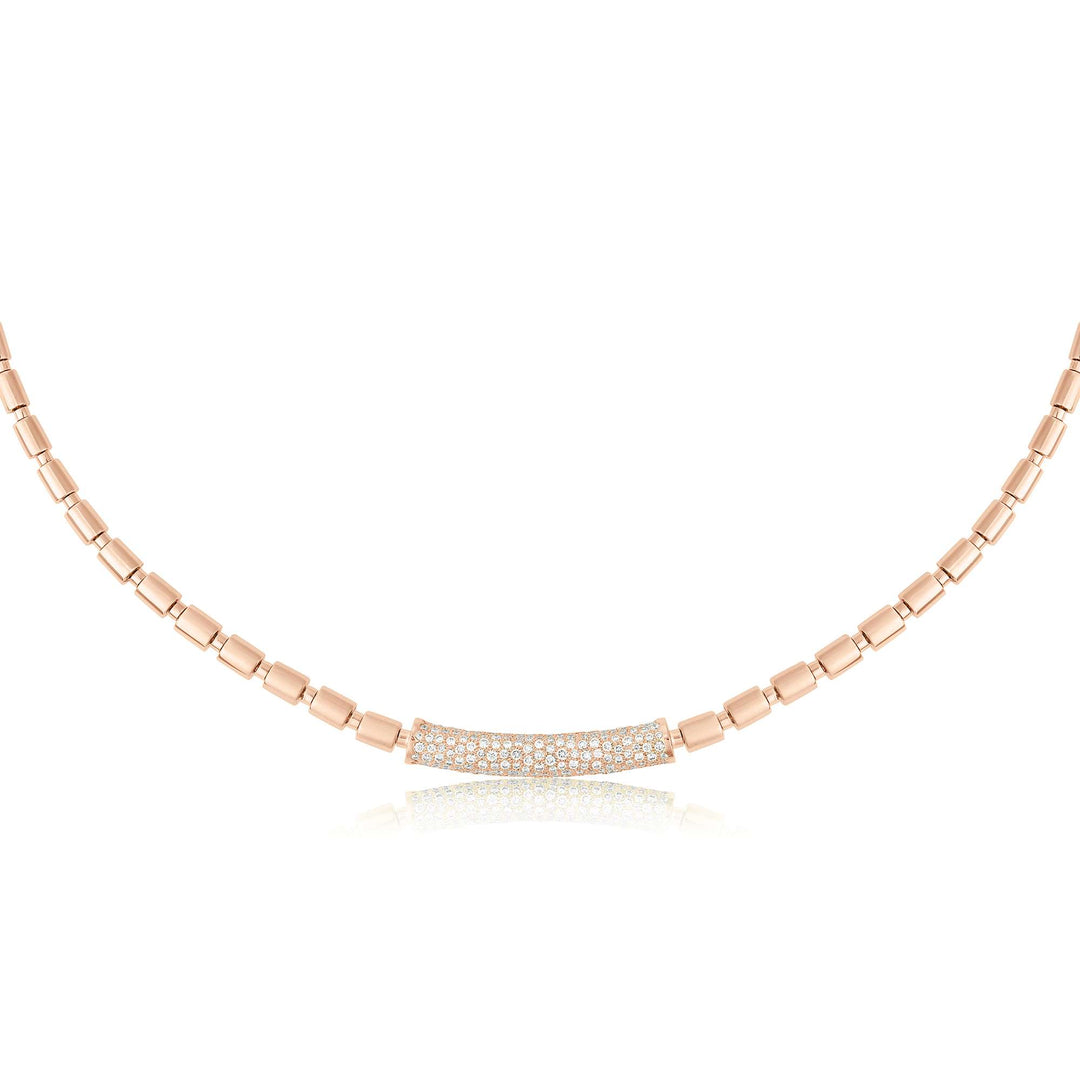 ITERU NECKLACE - ROSE GOLD - Noora Shawqi - Diamond Jewellery - The Nile