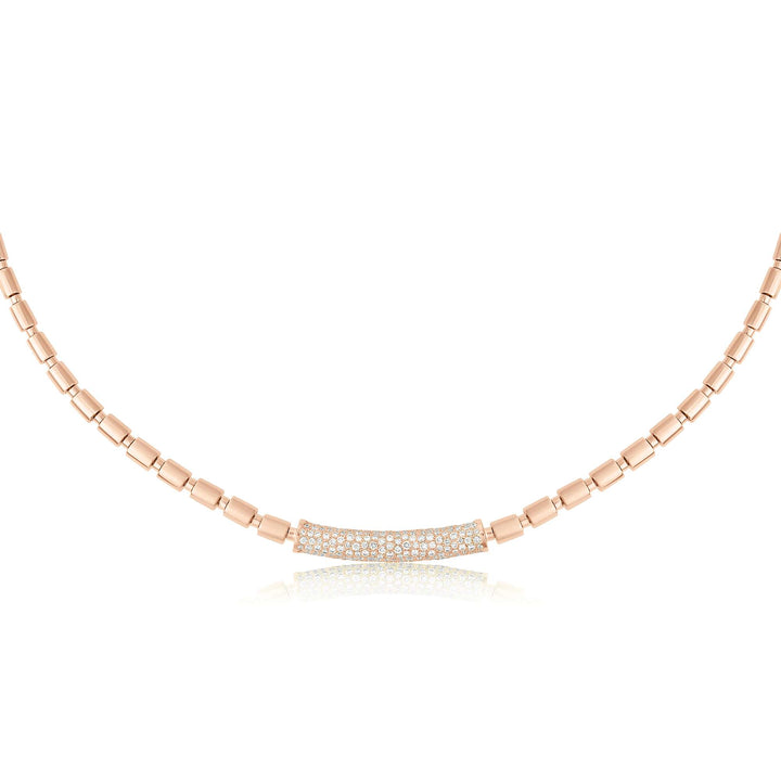 ITERU NECKLACE - ROSE GOLD - Noora Shawqi - Diamond Jewellery - The Nile