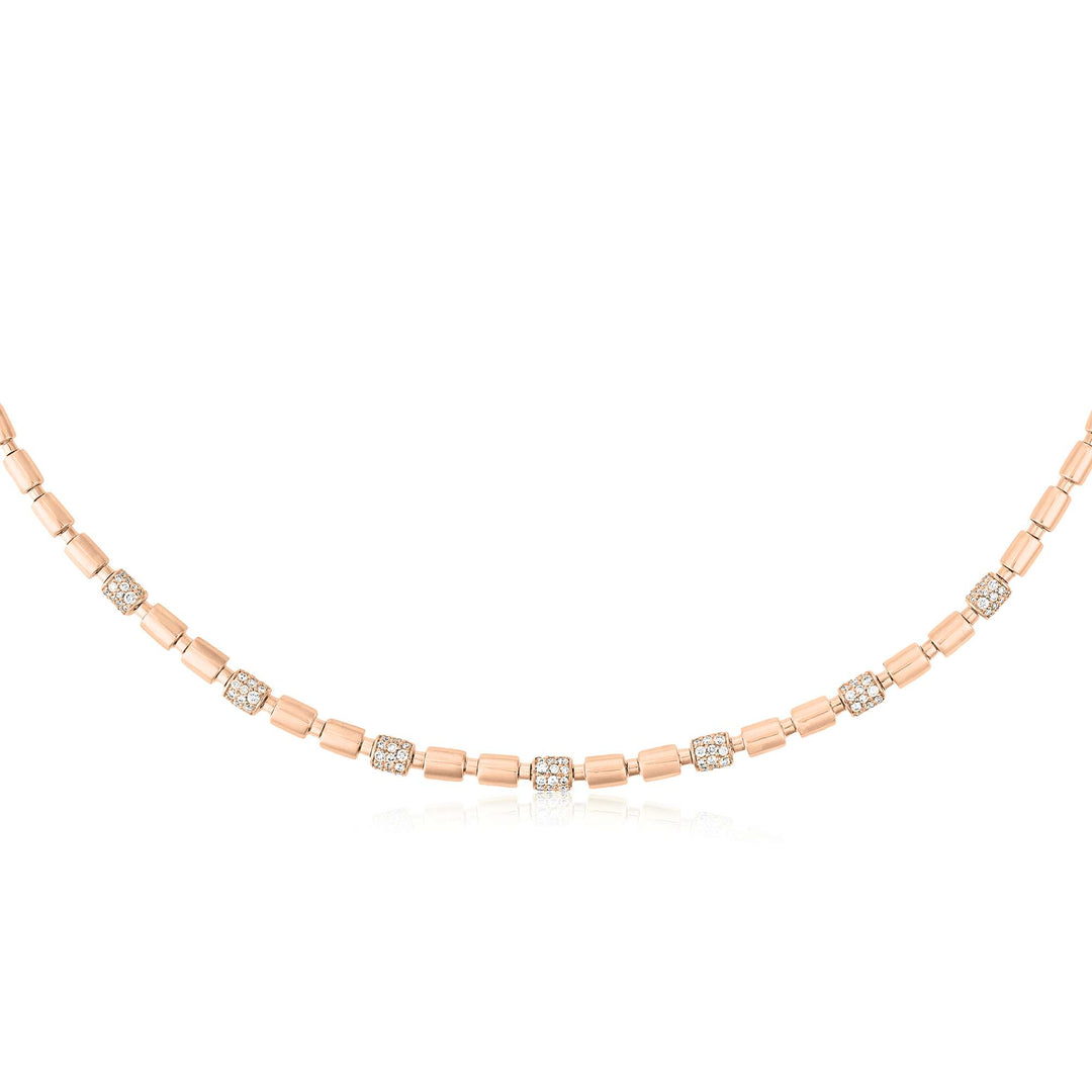 ITERU RHYTHM NECKLACE - ROSE GOLD - Noora Shawqi - Diamond Jewellery - The Nile