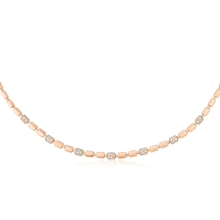 ITERU RHYTHM NECKLACE - ROSE GOLD - Noora Shawqi - Diamond Jewellery - The Nile