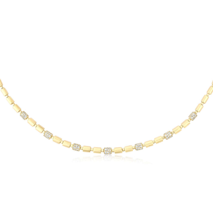 ITERU RHYTHM NECKLACE - YELLOW GOLD - Noora Shawqi - Diamond Jewellery - The Nile