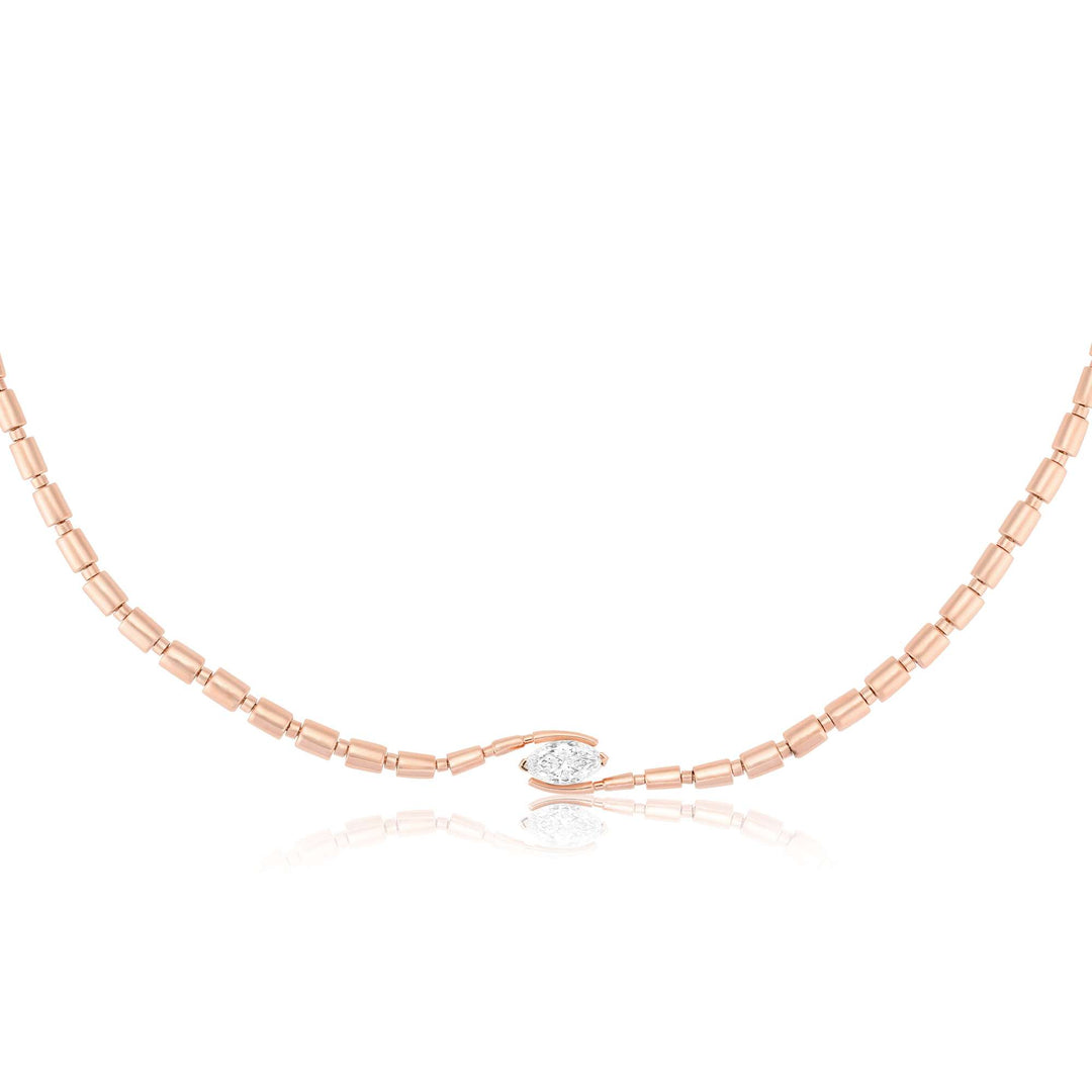 URAEUS NECKLACE - ROSE GOLD - Noora Shawqi - Diamond Jewellery - The Nile