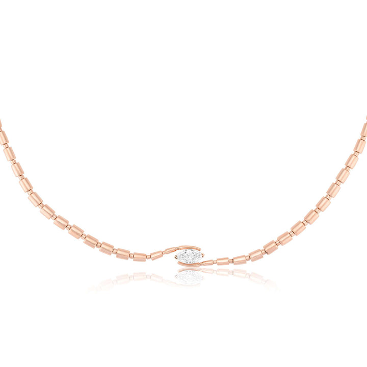 URAEUS NECKLACE - ROSE GOLD - Noora Shawqi - Diamond Jewellery - The Nile