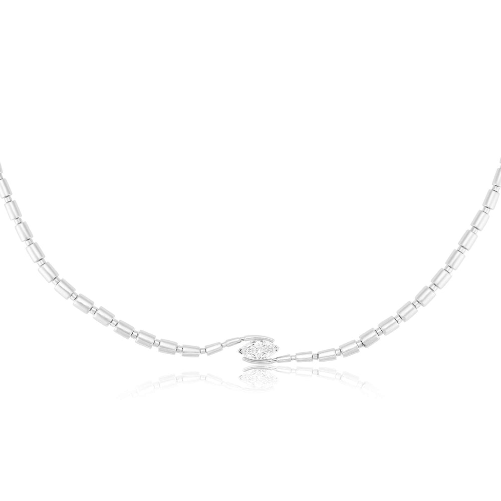 URAEUS NECKLACE - WHITE GOLD - Noora Shawqi - Diamond Jewellery - The Nile