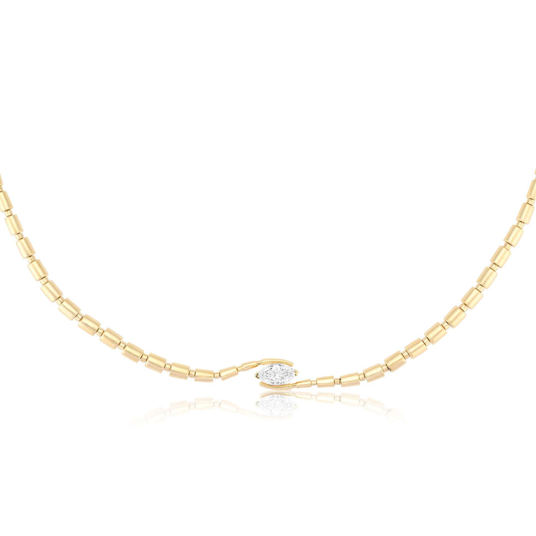 URAEUS NECKLACE - YELLOW GOLD - Noora Shawqi - Diamond Jewellery - The Nile