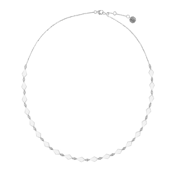 MOSAIC NECKLACE WHITE GOLD
