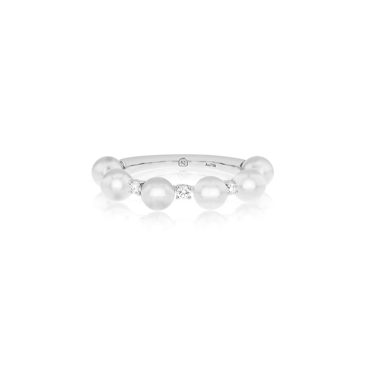 GIFU RING LARGE - WHITE - Noora Shawqi - Diamond Jewellery - Japan
