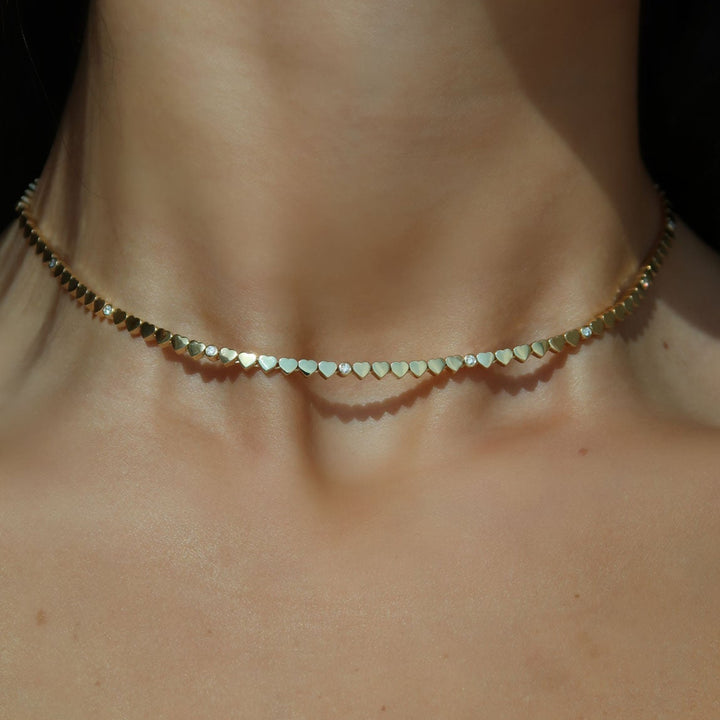 LIT NECKLACE - DIAMONDS - YELLOW GOLD