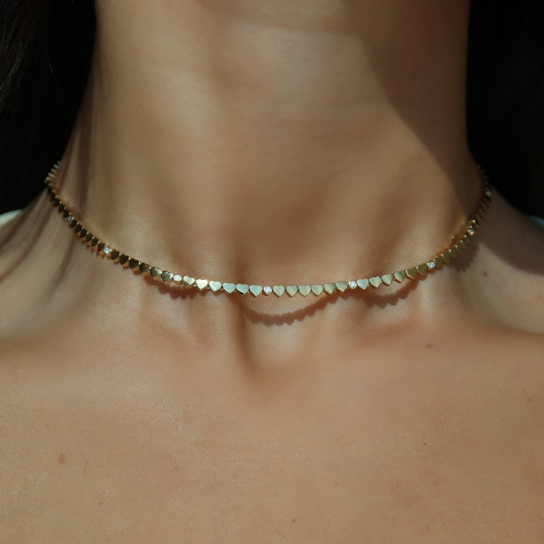 LIT NECKLACE - DIAMONDS - YELLOW GOLD