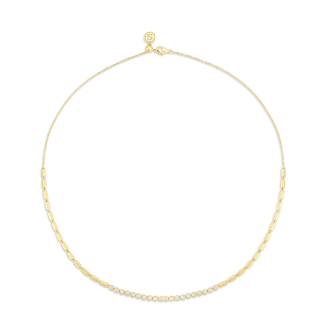 ITERU LINE NECKLACE - YELLOW GOLD - Noora Shawqi - Diamond Jewellery - The Nile