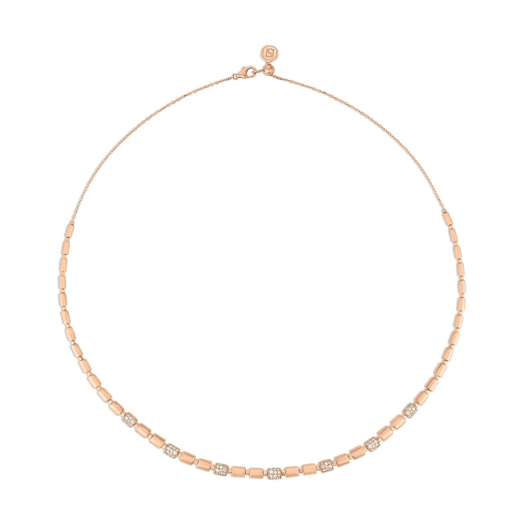 ITERU RHYTHM NECKLACE - ROSE GOLD - Noora Shawqi - Diamond Jewellery - The Nile