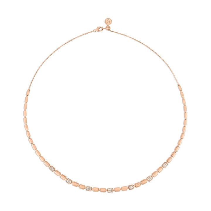 ITERU RHYTHM NECKLACE - ROSE GOLD - Noora Shawqi - Diamond Jewellery - The Nile