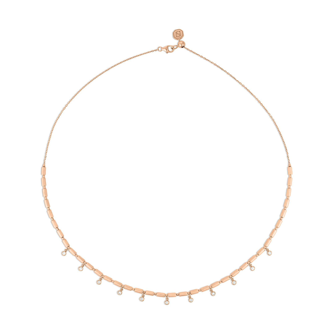 ITERU SCATTERED NECKLACE - ROSE GOLD - Noora Shawqi - Diamond Jewellery - The Nile