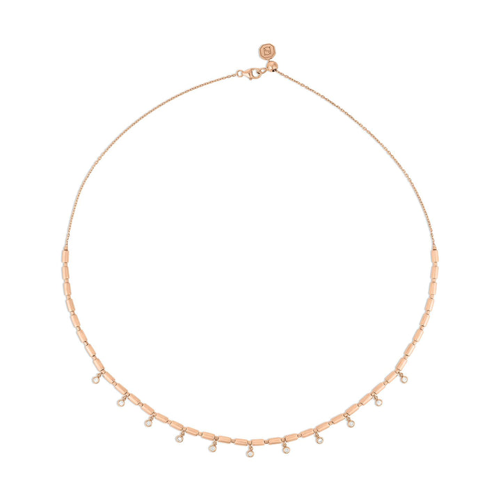 ITERU SCATTERED NECKLACE - ROSE GOLD - Noora Shawqi - Diamond Jewellery - The Nile