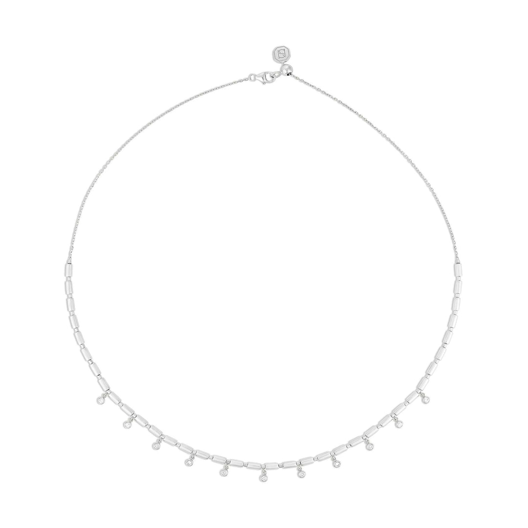 ITERU SCATTERED NECKLACE - WHITE GOLD - Noora Shawqi - Diamond Jewellery - The Nile