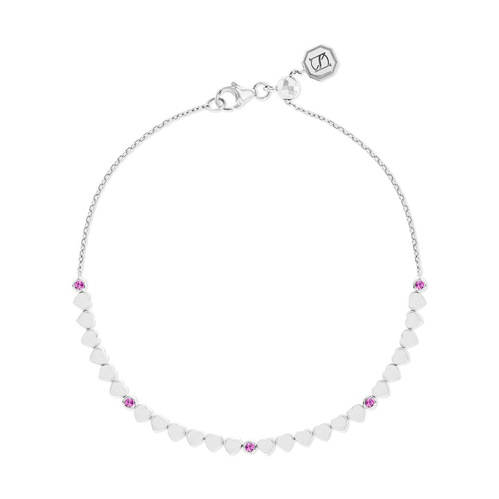 LIT BRACELET - PINK SAPPHIRE - WHITE GOLD