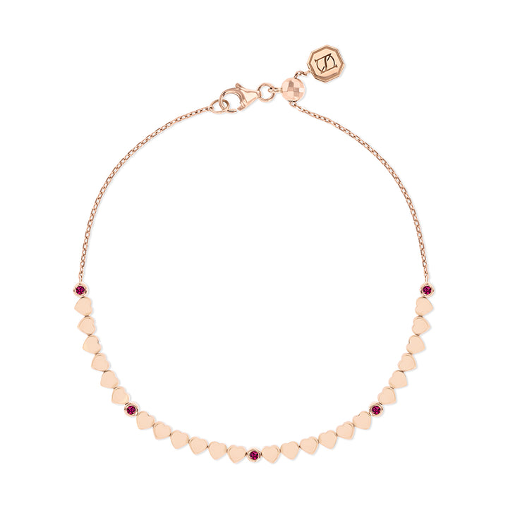 LIT BRACELET - RUBY - ROSE GOLD