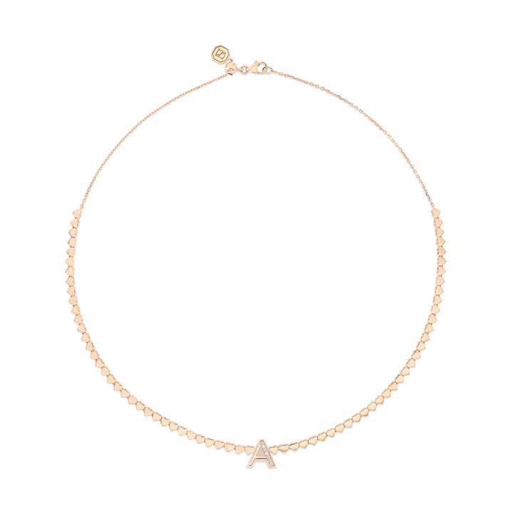 LIT NECKLACE - INITIALS- ROSE GOLD