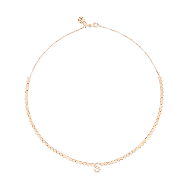 LIT NECKLACE - INITIALS- ROSE GOLD