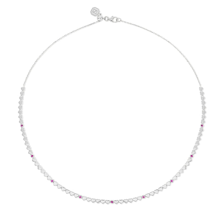 LIT NECKLACE - PINK SAPPHIRE - WHITE GOLD