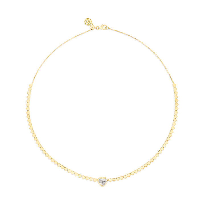 LIT NECKLACE SOLITAIRE DIAMOND - YELLOW GOLD