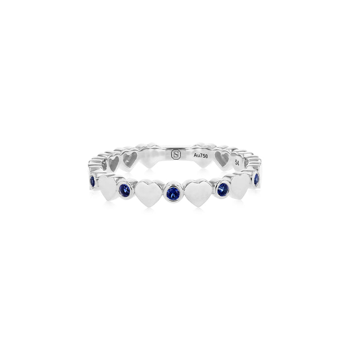 LIT RING - BLUE SAPPHIRE - WHITE GOLD