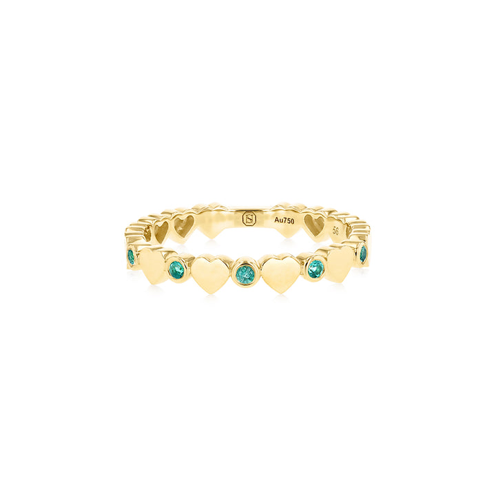 LIT RING - EMERALD - YELLOW GOLD