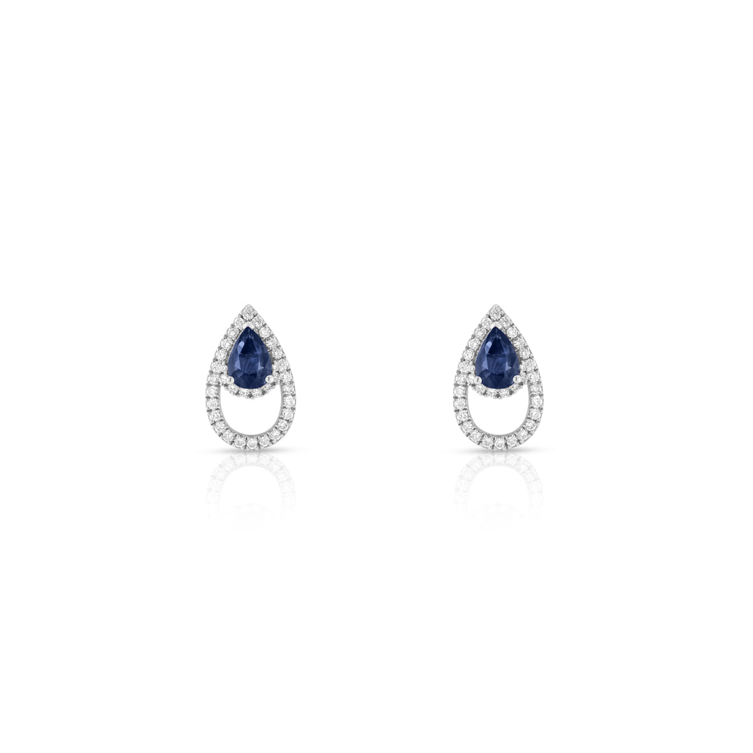 LANKA EARRINGS-SAPPHIRE - Noora Shawqi - Diamond Jewellery - Ceylon