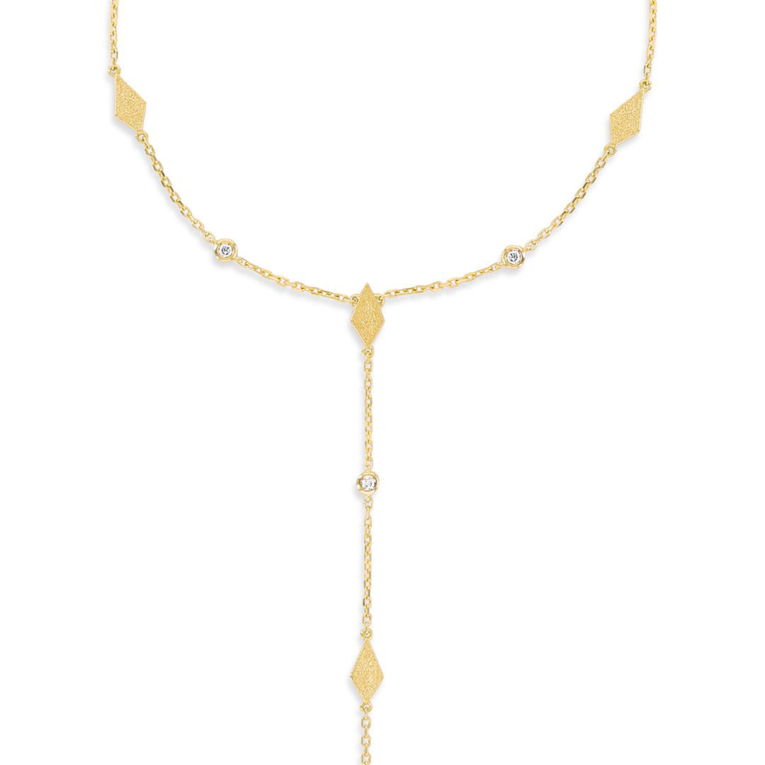 MOSAIC HAND CHAIN - SANDBLAST - YELLOW GOLD