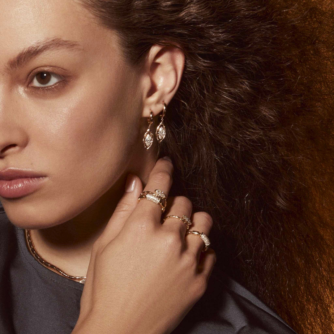 URAEUS EARRINGS - ROSE GOLD