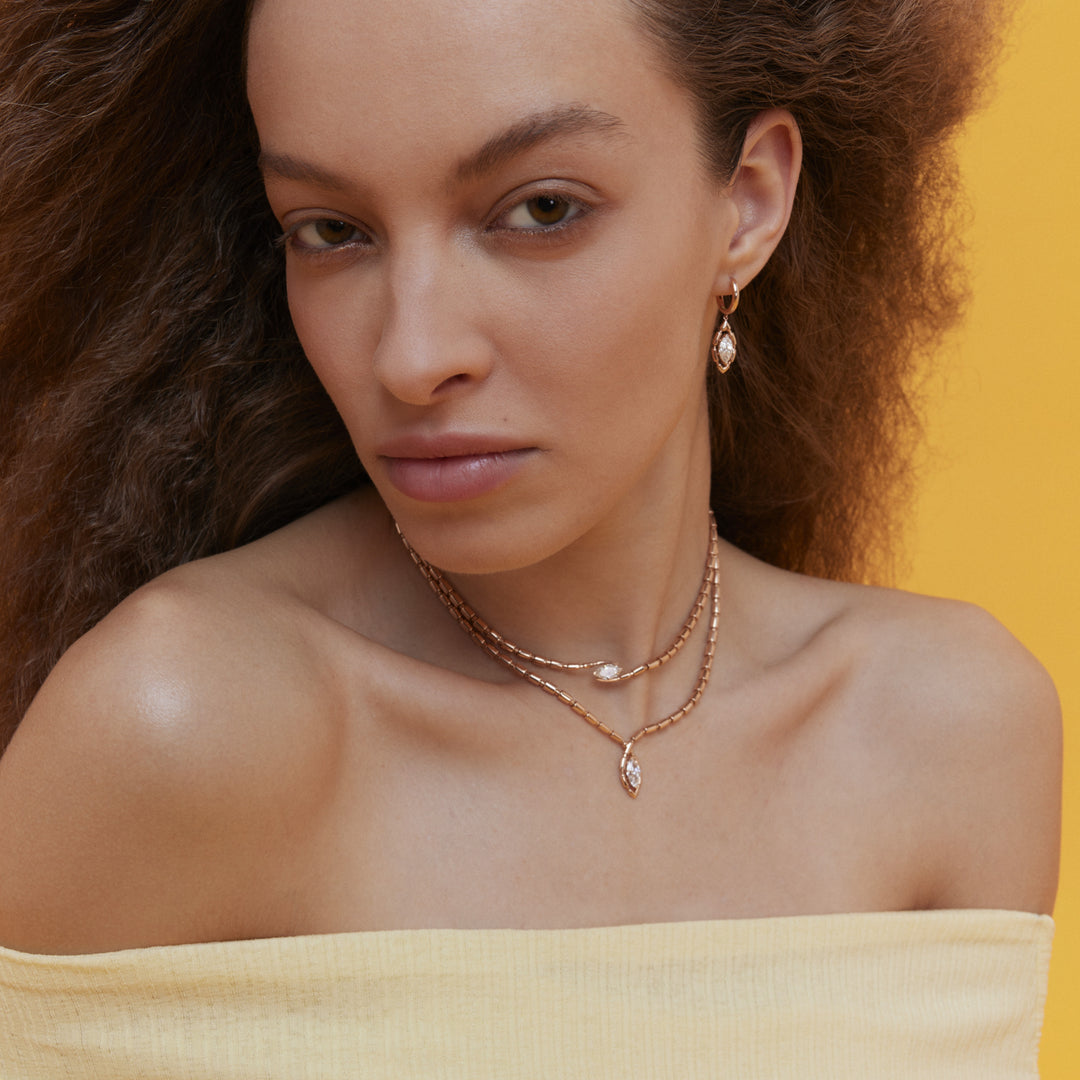 URAEUS FLOW NECKLACE - ROSE GOLD