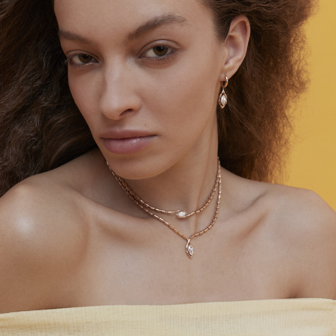 URAEUS FLOW NECKLACE - ROSE GOLD