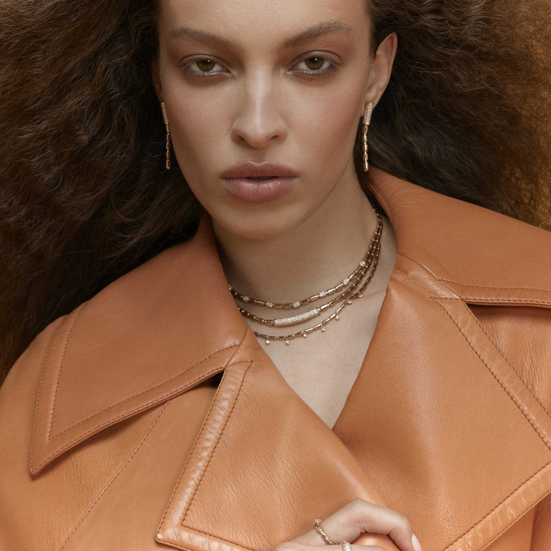 ITERU RHYTHM NECKLACE - ROSE GOLD