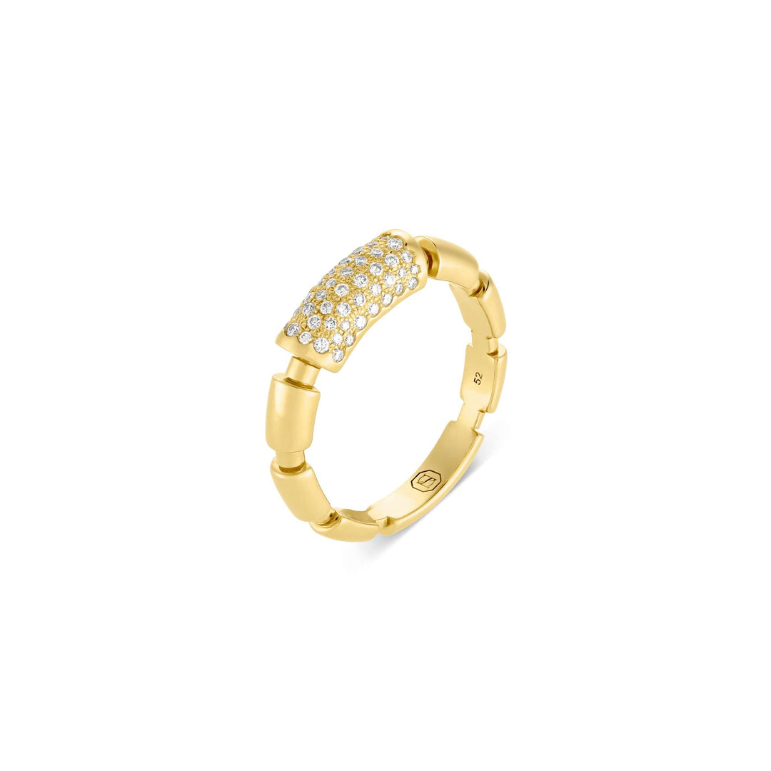 ITERU RING - YELLOW GOLD - Noora Shawqi - Diamond Jewellery - The Nile