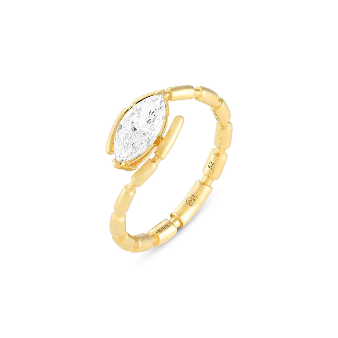 URAEUS RING - YELLOW GOLD - Noora Shawqi - Diamond Jewellery - The Nile