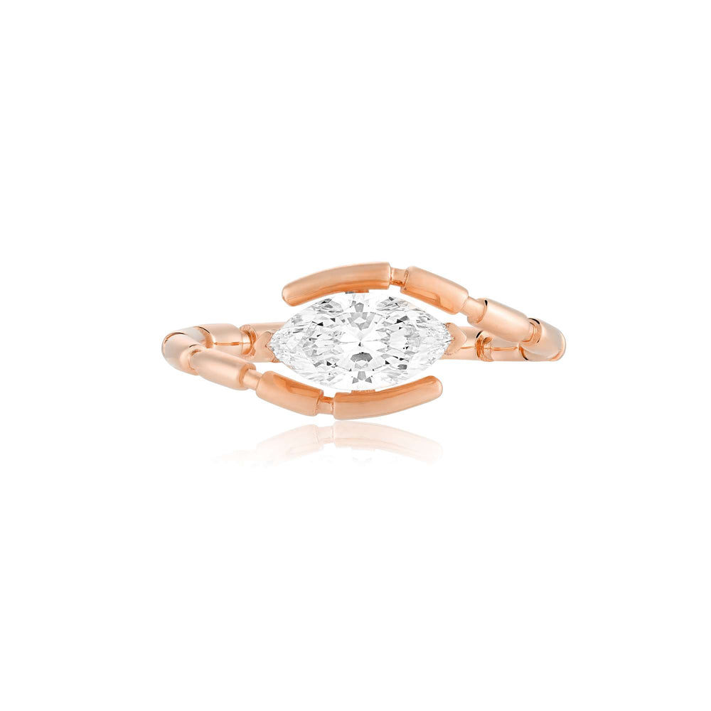 URAEUS RING - ROSE GOLD - Noora Shawqi - Diamond Jewellery - The Nile