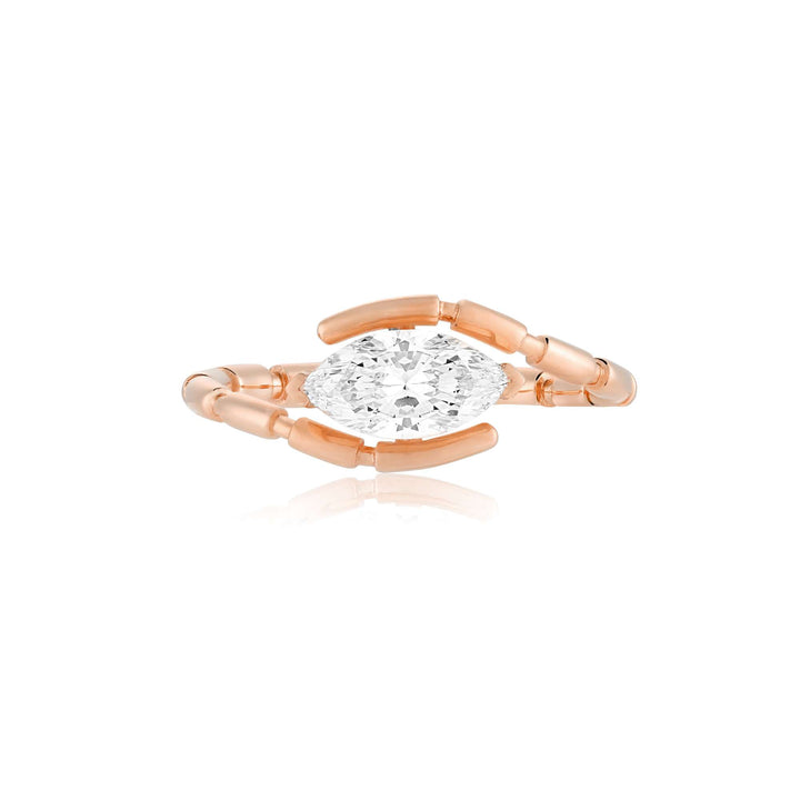 URAEUS RING - ROSE GOLD - Noora Shawqi - Diamond Jewellery - The Nile