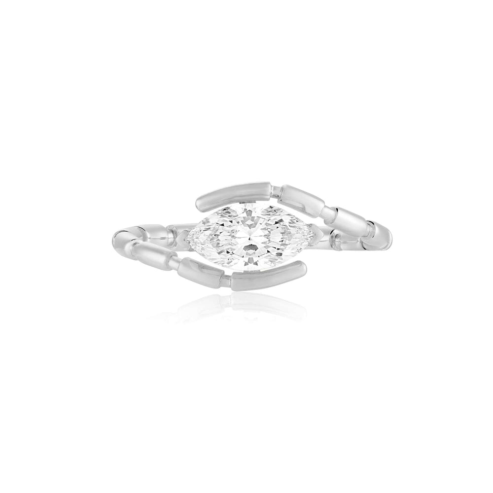 URAEUS RING - WHITE GOLD - Noora Shawqi - Diamond Jewellery - The Nile