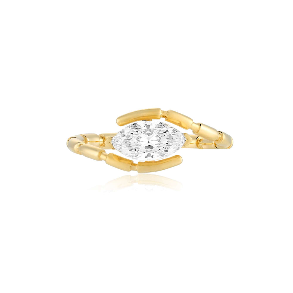 URAEUS RING - YELLOW GOLD - Noora Shawqi - Diamond Jewellery - The Nile