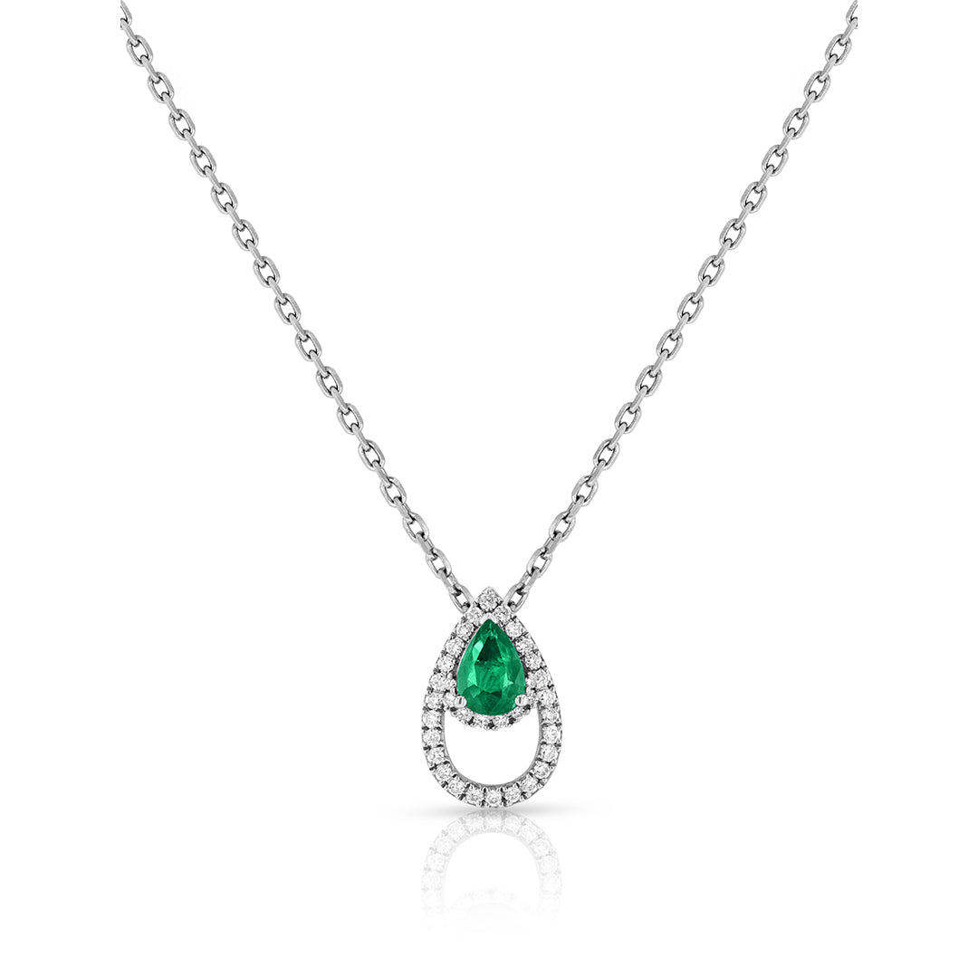 LANKA PENDANT -EMERALD - Noora Shawqi - Diamond Jewellery - Ceylon