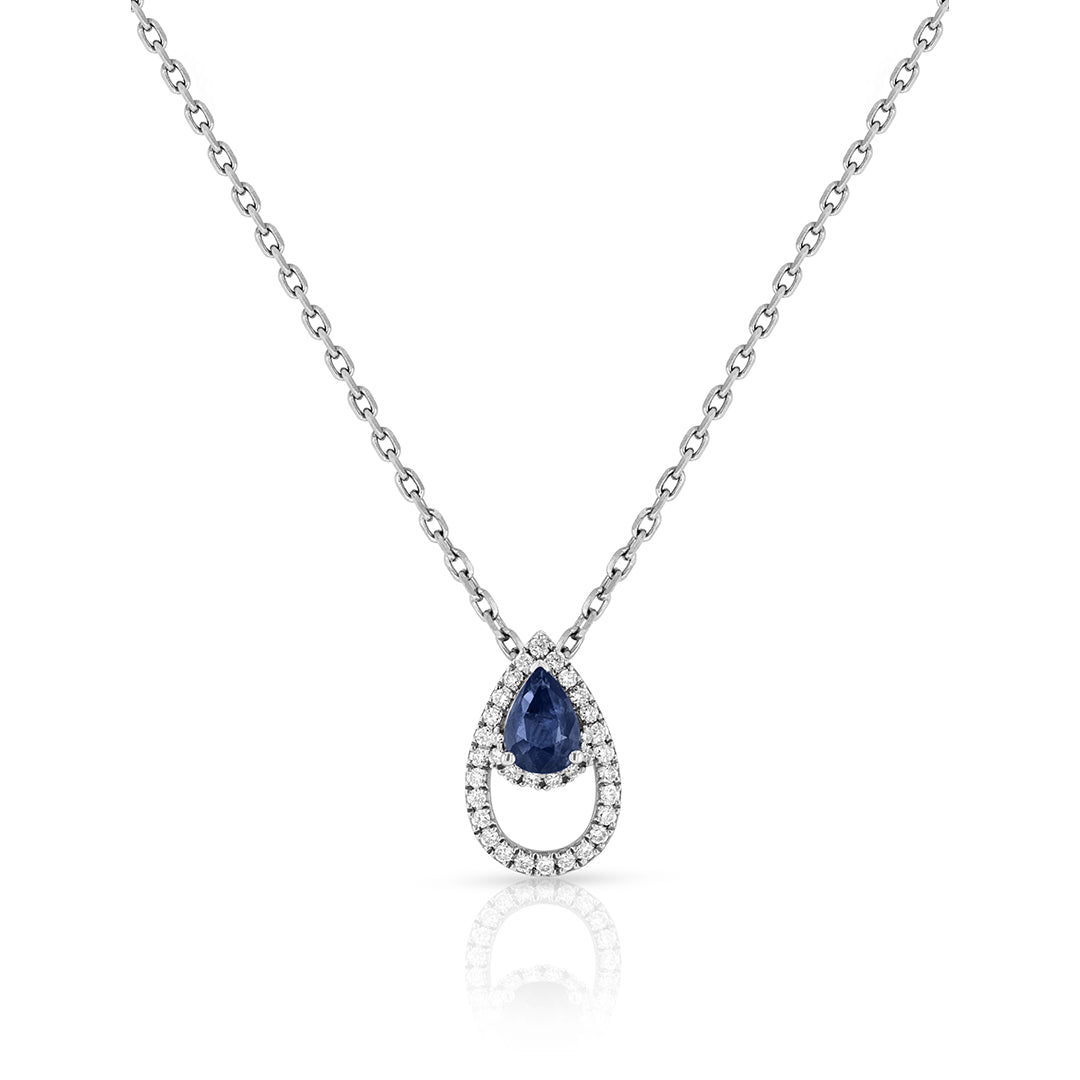 LANKA PENDANT -SAPPHIRE - Noora Shawqi - Diamond Jewellery - Ceylon