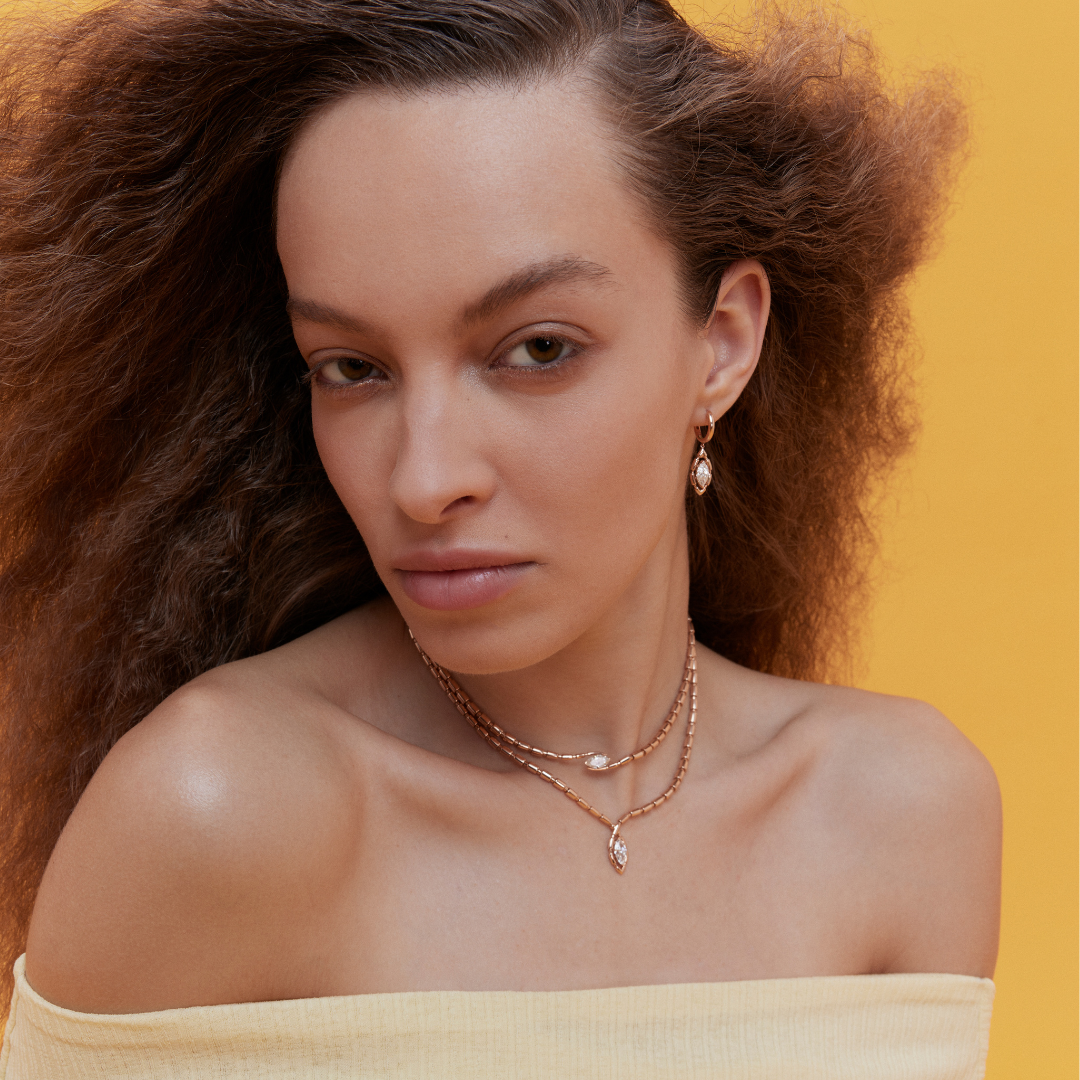 URAEUS FLOW NECKLACE - ROSE GOLD